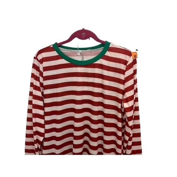 Christmas Pajamas UNISEX Red and Green Stripe 100% Cotton NWOT - Picture 2 of 7